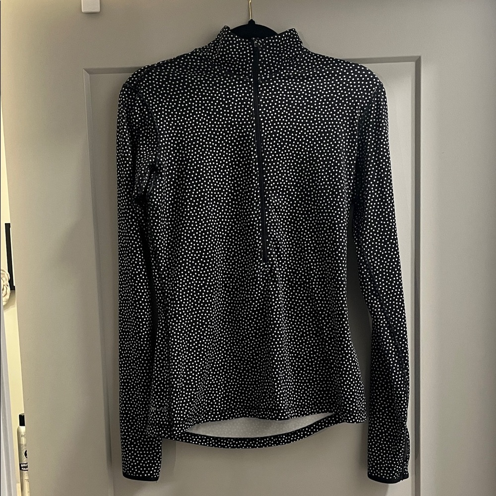 Nike Pro Black and White Polka Dot Women's Half Zip
